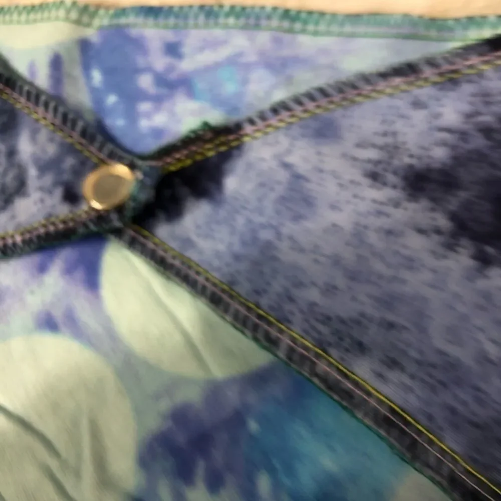 Pet bandana scarf dog tie & snap NEW blue tie dye